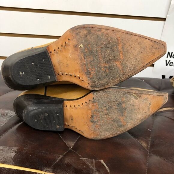 Rancho Western Boots Tan Size 7 ( 25 1/2 EE ) - Picture 9 of 10